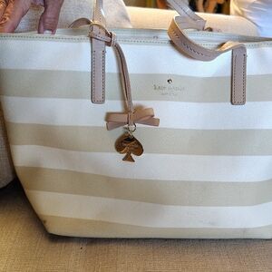 Kate Spade Cream and Tan Tote Bag, Slight Where On The Bottom